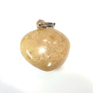 Elegant Tan Heart Stone Pendant